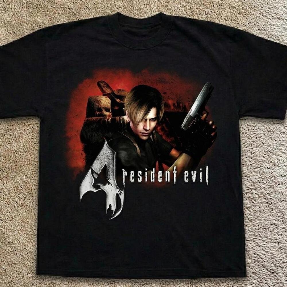 Resident Evil 4 Leon Black T-Shirt 1